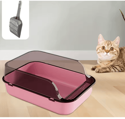 Bac a litiere pour chat bac couleur rose