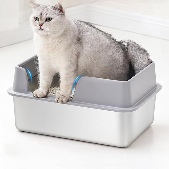 Bac à litière pour chat bac stable pattes chat bac