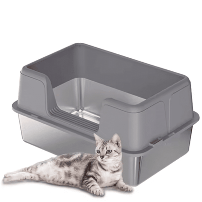 Bac à litière pour chat presentation bac couleur gris anthracite