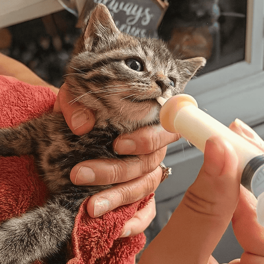 Biberon chaton chaton boit lait seringue
