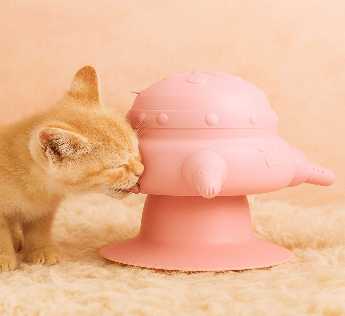 Biberon pour chaton chaton boit lait dispositif couleur rose