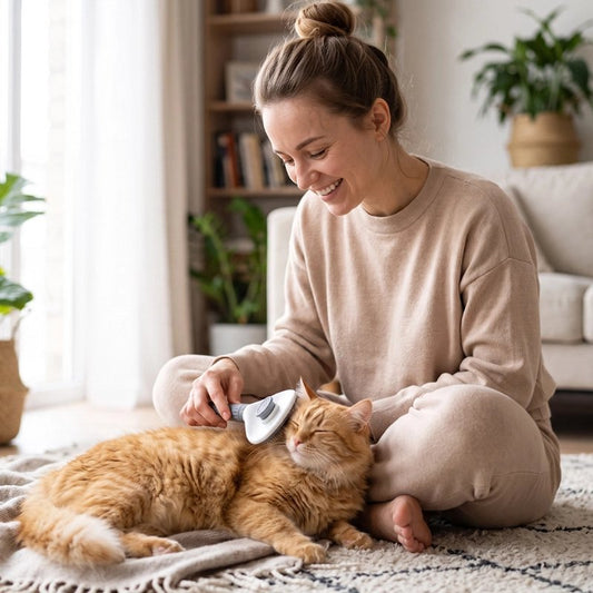 Brosse chat moments calins et douceur  avec son chat