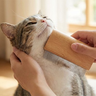 Brosse poil chat​ toilettage en douceur