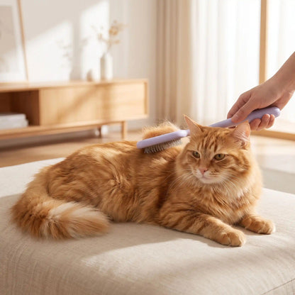 Brosse pour chat à poils longs fini les noeuds difficiles