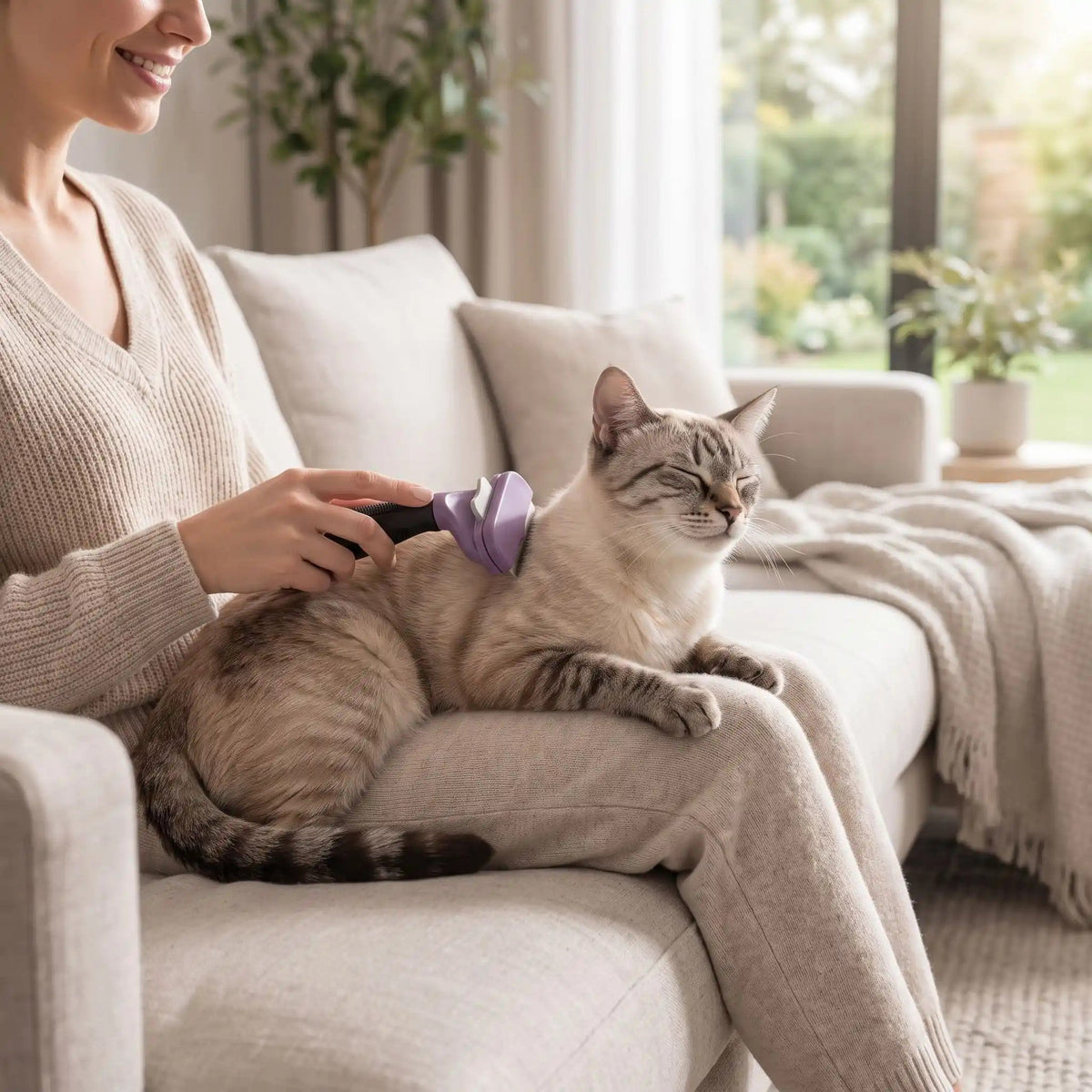 Brosse pour chat poil court respecte la peau