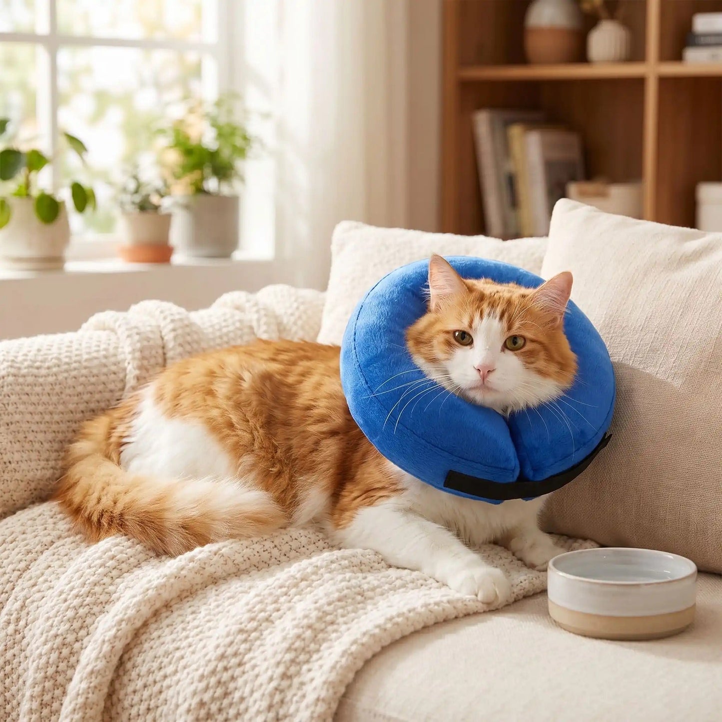 Collerette gonflable chat confort après opération