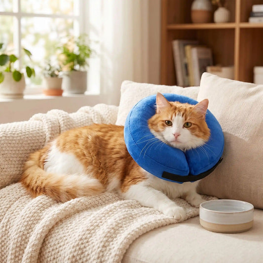 Collerette gonflable chat confort après opération