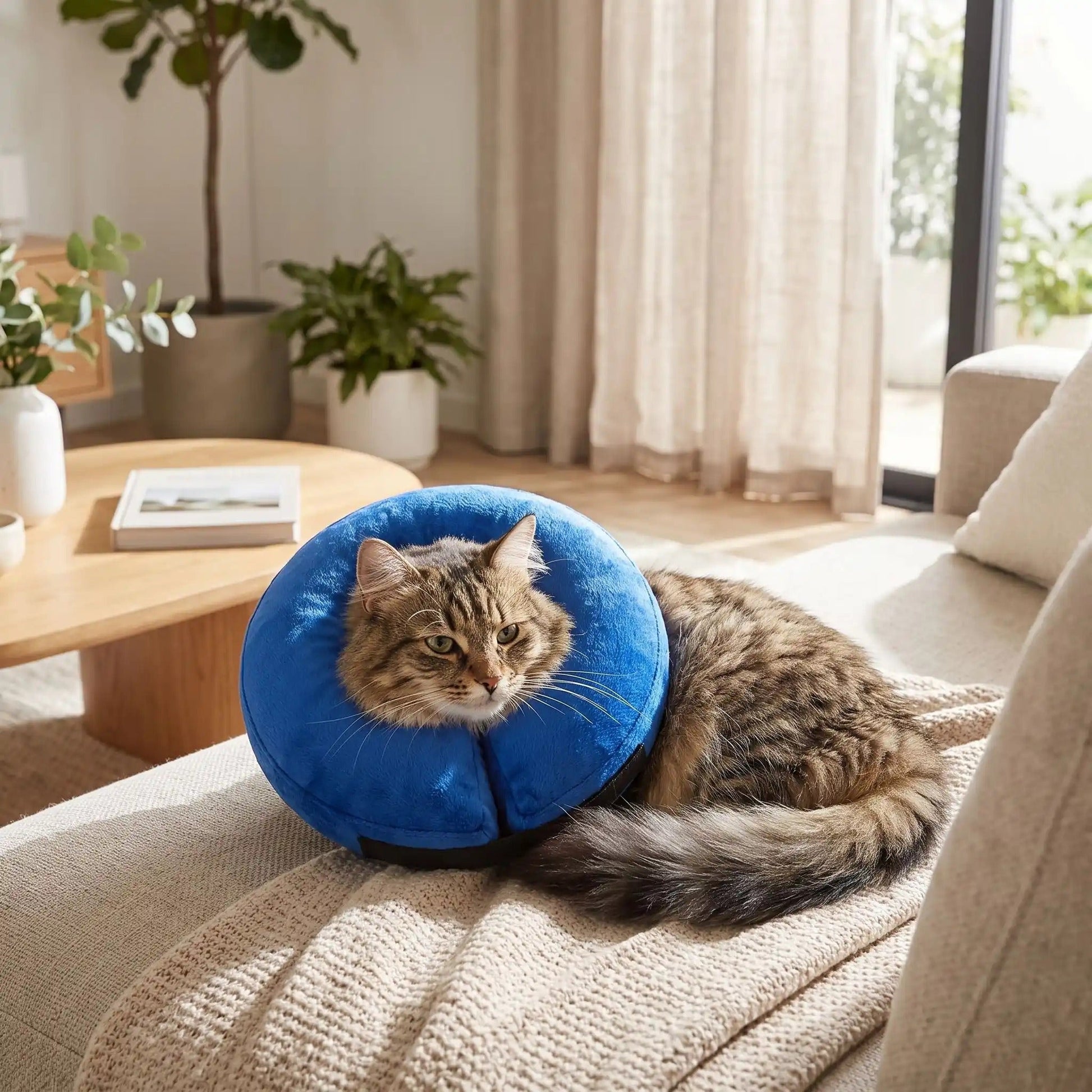 Collerette Gonflable Chat | Protection Douce™ - Patte et Moustache