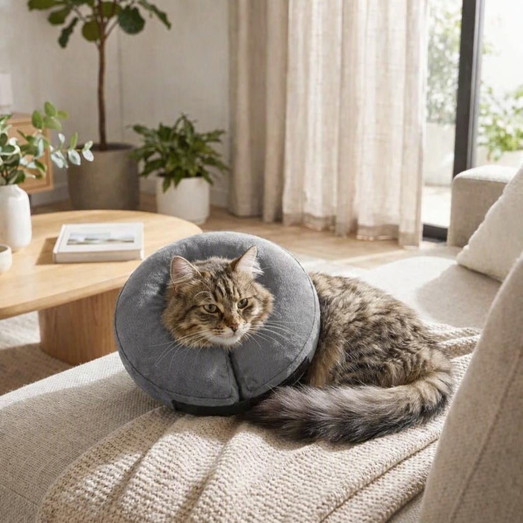 Collerette Gonflable Chat | Protection Douce™ - Patte et Moustache