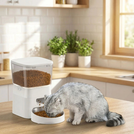 Distributeur croquettes chat mange croquettes distributeur blanc