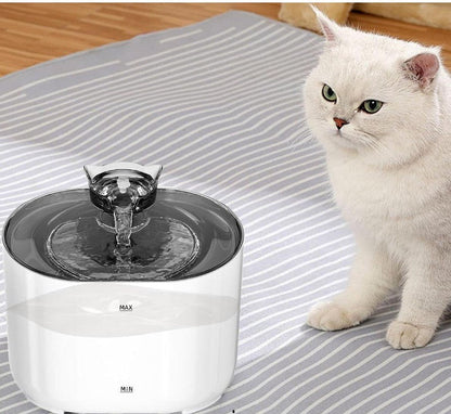 Fontaine a eau pour chat chat a cote fontaine blanc