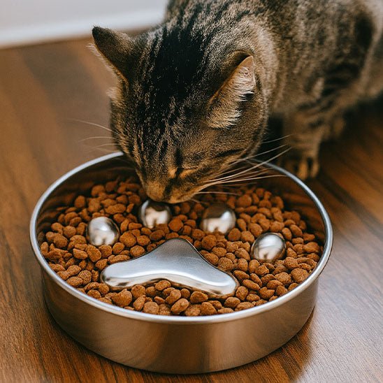 Gamelle anti-glouton chat chat mange croquette gamelle patte