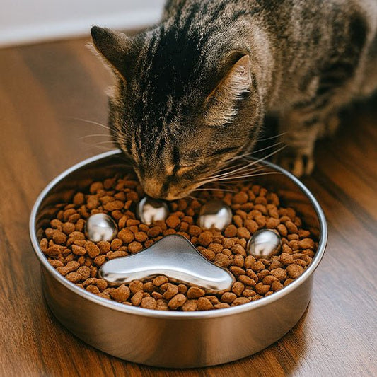 Gamelle anti-glouton chat chat mange croquette gamelle patte