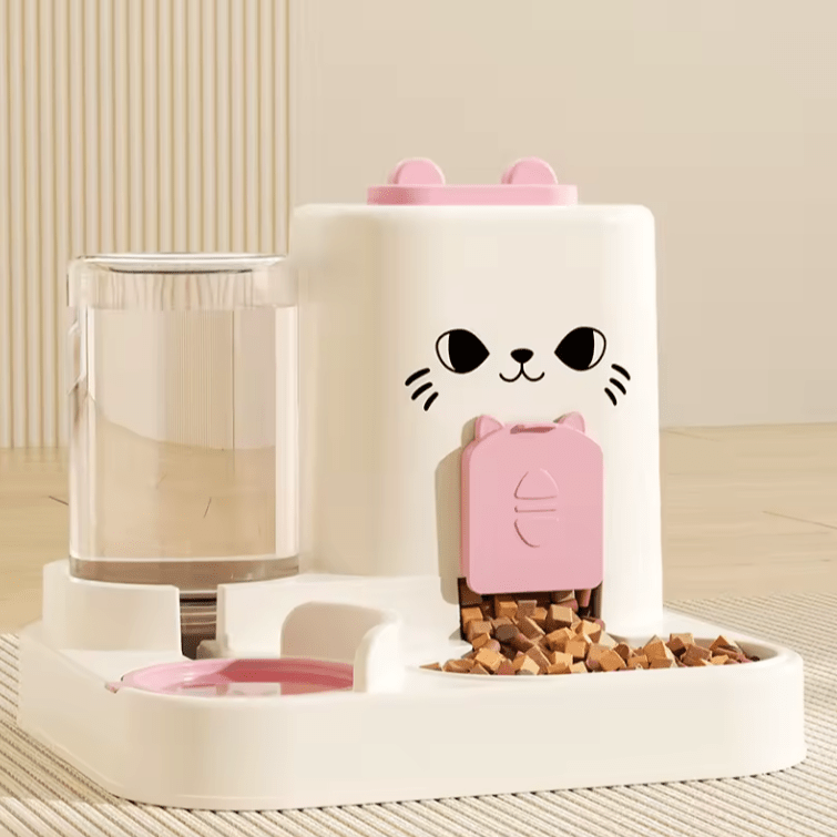 Gamelle automatique chat couleur rose