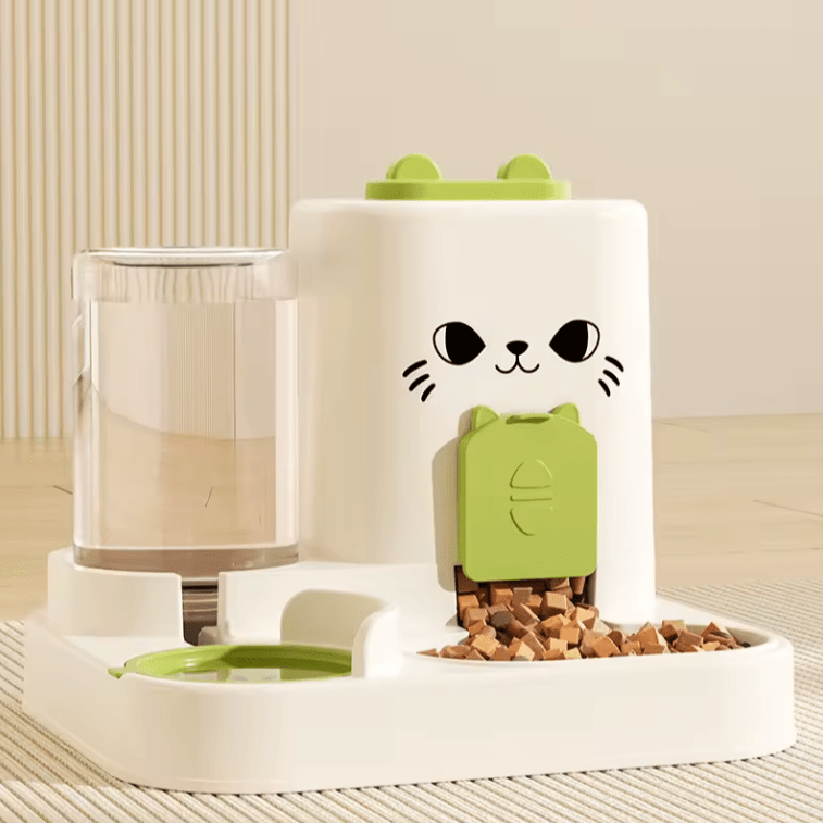 Gamelle automatique chat couleur vert anis