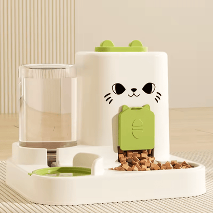 Gamelle automatique chat couleur vert anis
