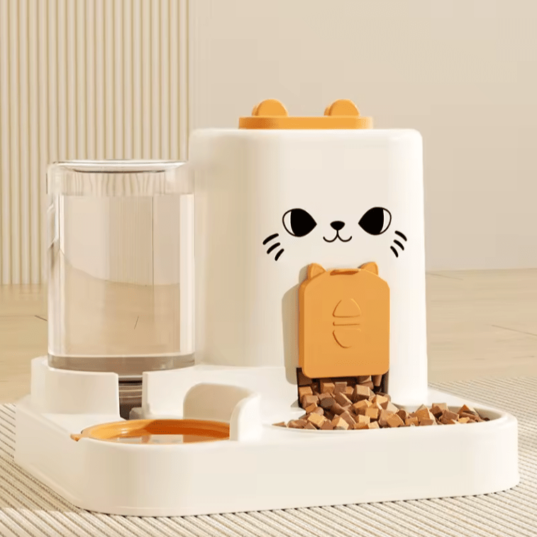 Gamelle automatique chat couleur orange
