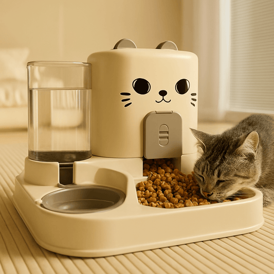 Gamelle automatique chat chat mange croquette gamelle grise