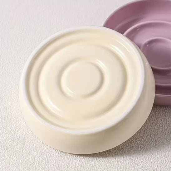 Gamelle chat anti glouton gamelles couleur rose blanc