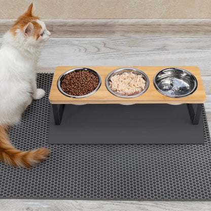 Gamelle chat surelevee chat assis alentour gamelle chat surelevee