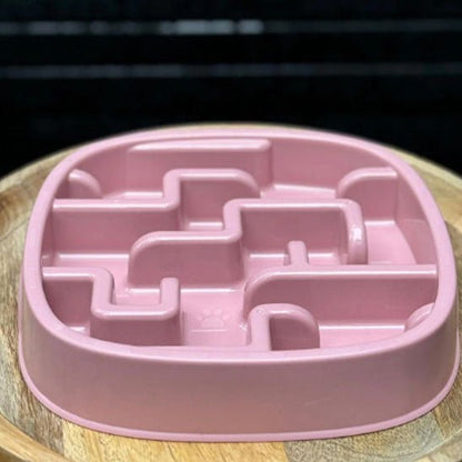 Gamelle pour chat anti glouton gamelle rose