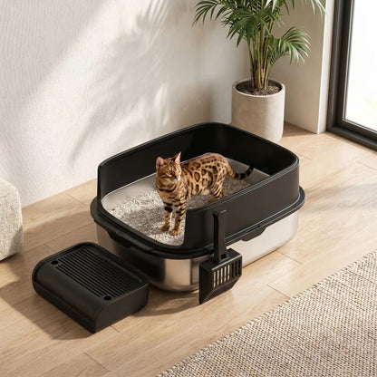 Maison de toilette chat XXL espace intérieur