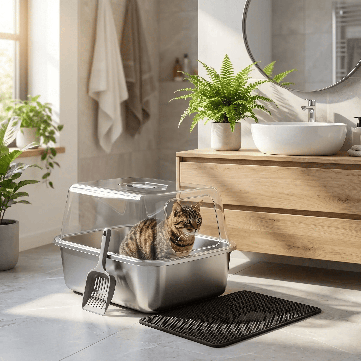 Maison de toilette pour chat anti odeur tranquilite