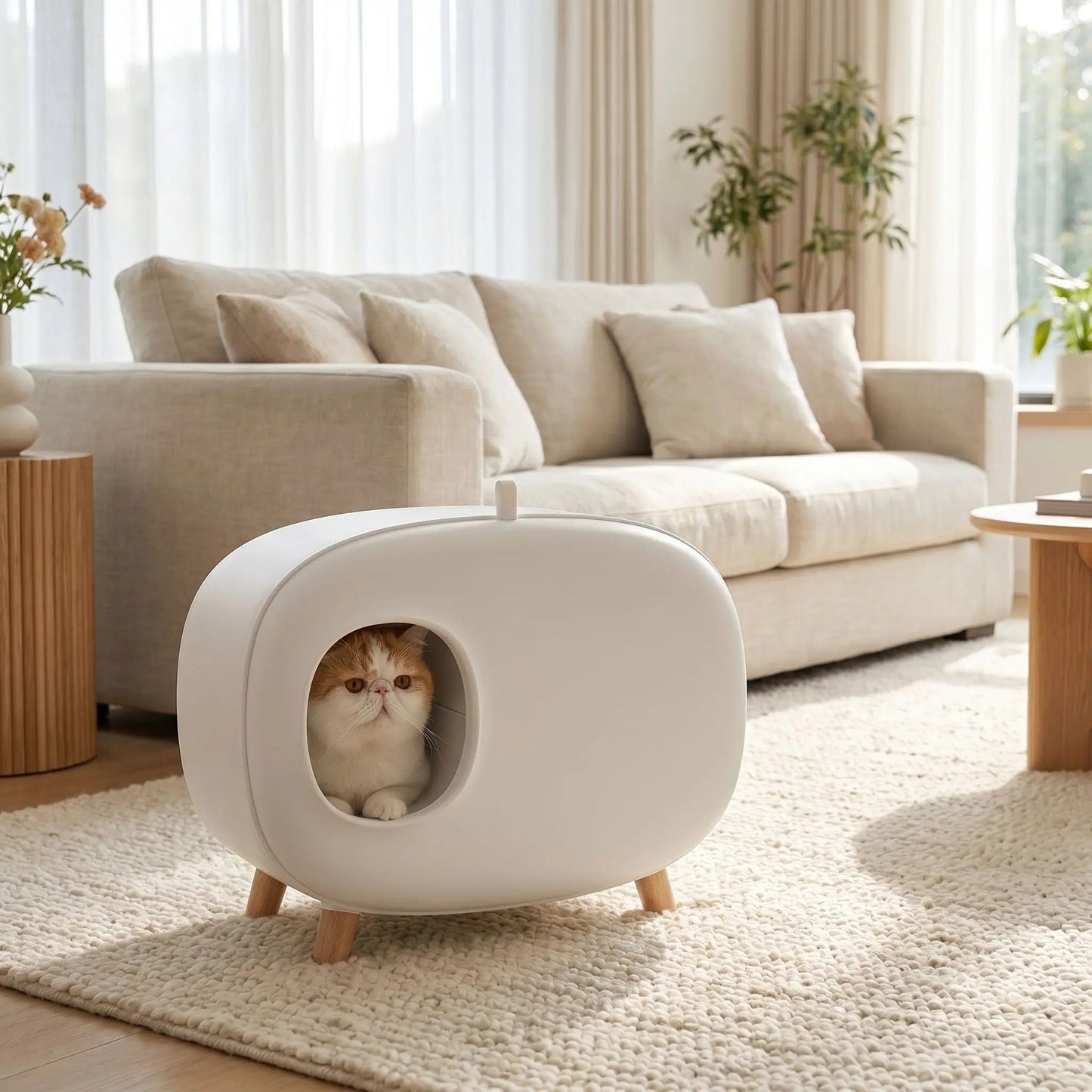 Maison de toilette pour chat design tranquilité et intimité