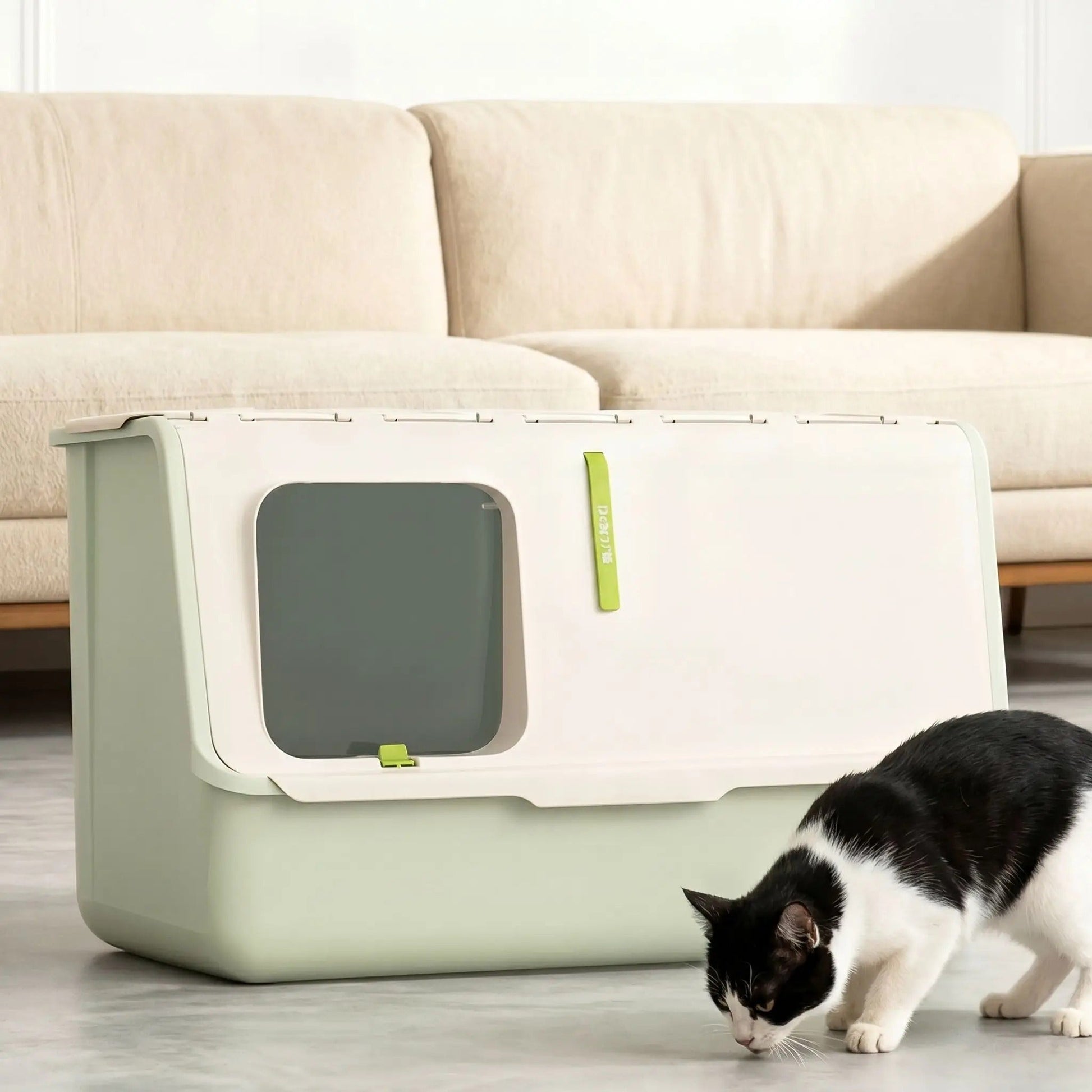 Maison de toilette XXL pour chat sol impeccable