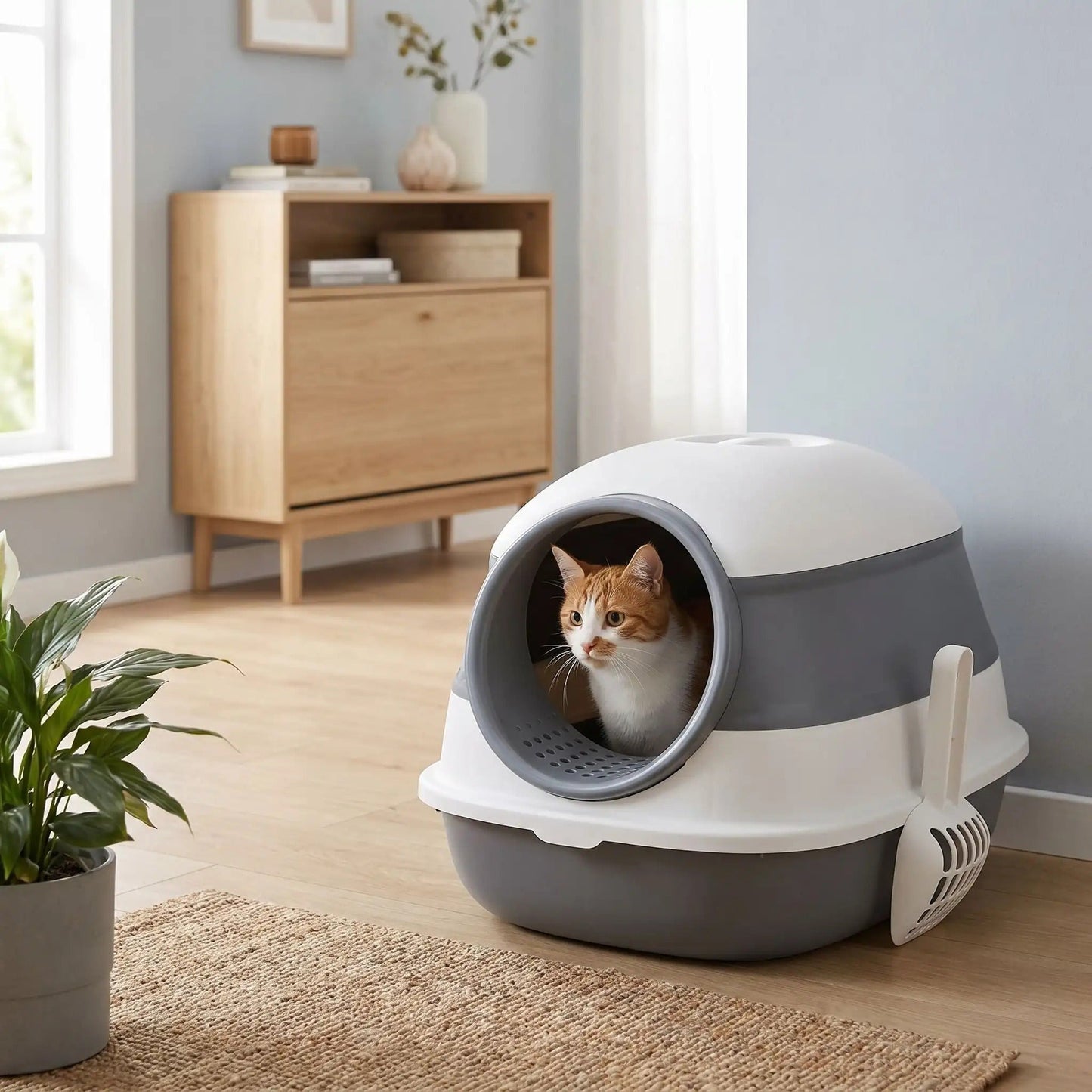 Maison de toilettes pour chat espace prive