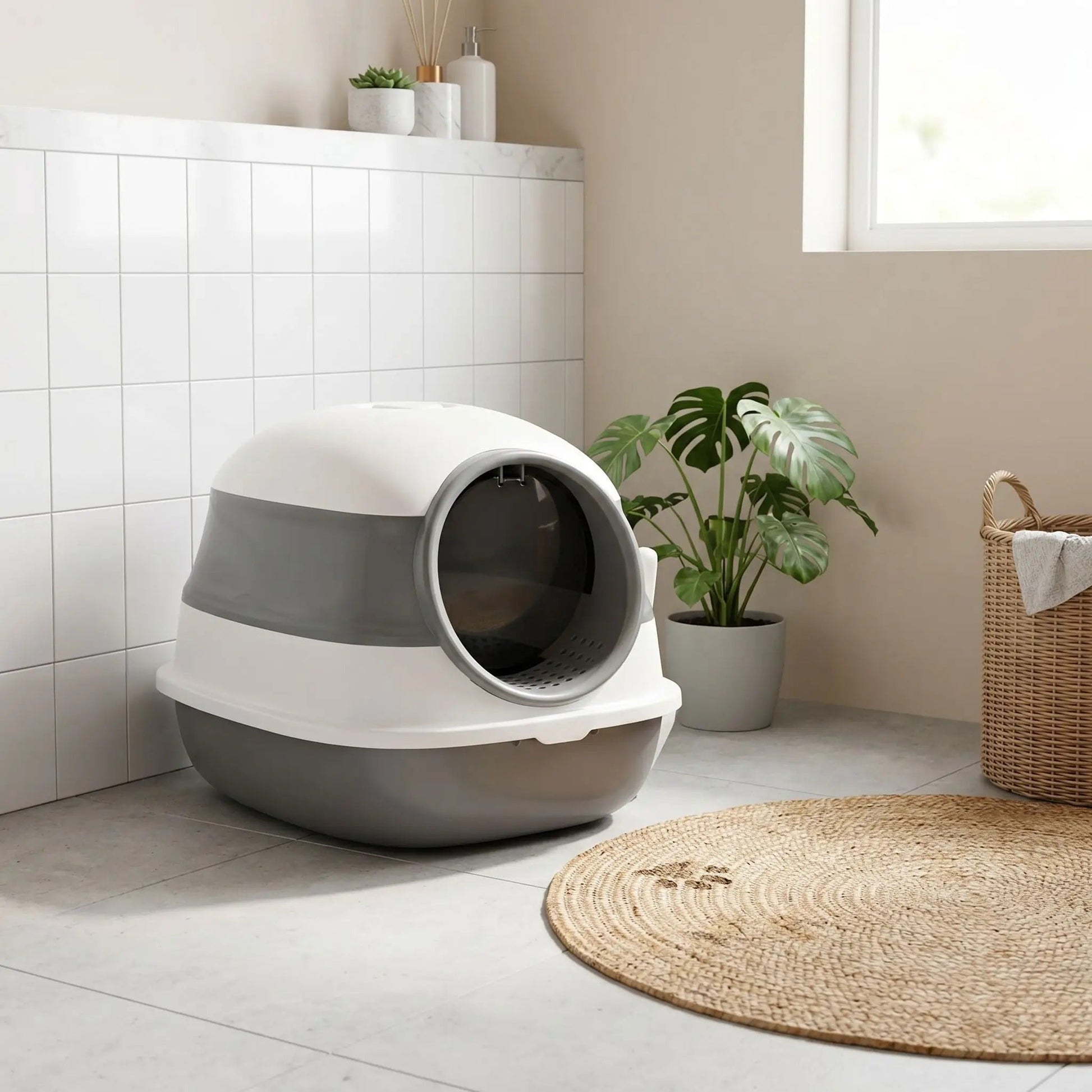 Maison de toilettes pour chat presentation