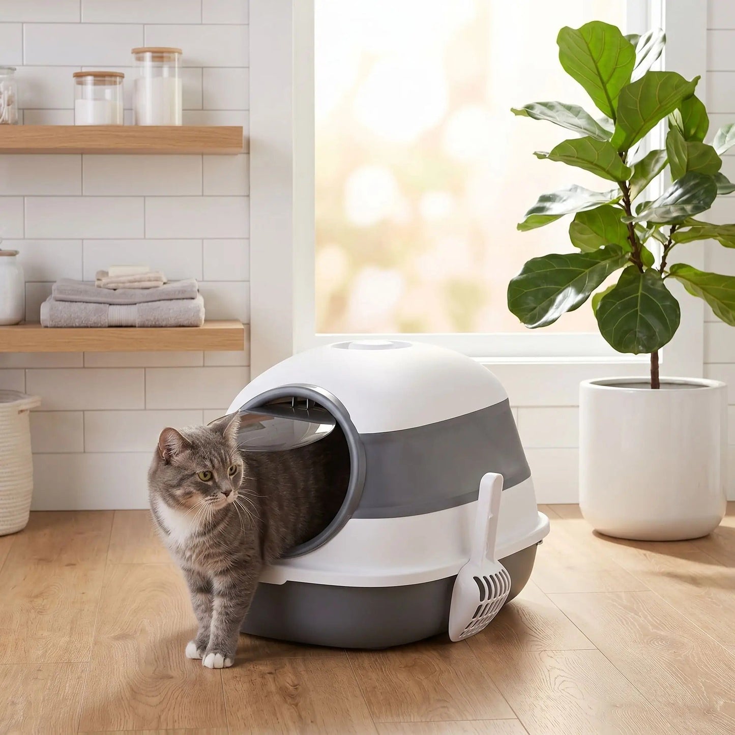 Maison de toilettes pour chat cocon discret