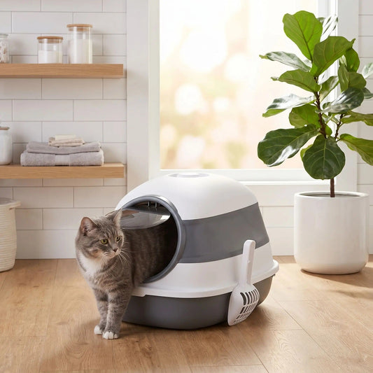 Maison de toilettes pour chat cocon discret
