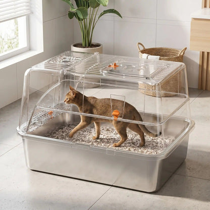Maison toilette pour chat espace intérieur
