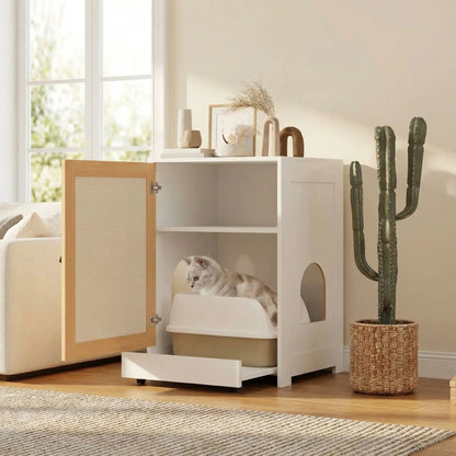 Meuble cache litière polyvalent