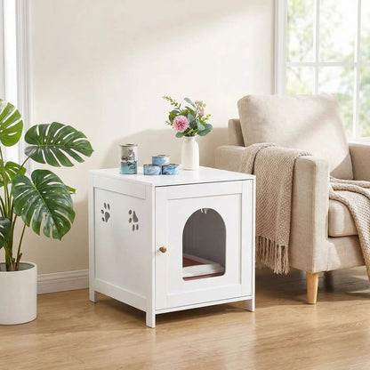 Meuble pour litière chat discret et élégant