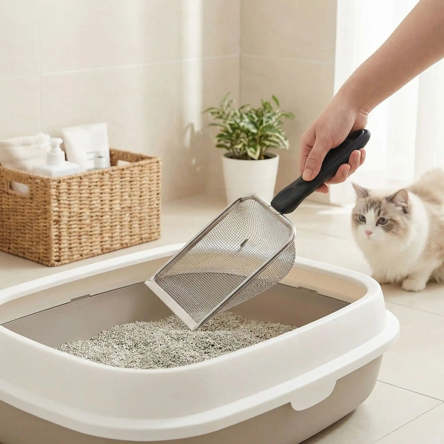 Pelle à litière chat maintien ergonomique