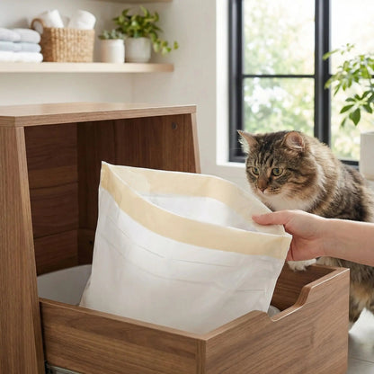 Sac à litière pour chat proprete et confort