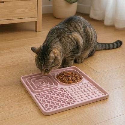 Tapis de lechage chat mange nourriture tapis rose