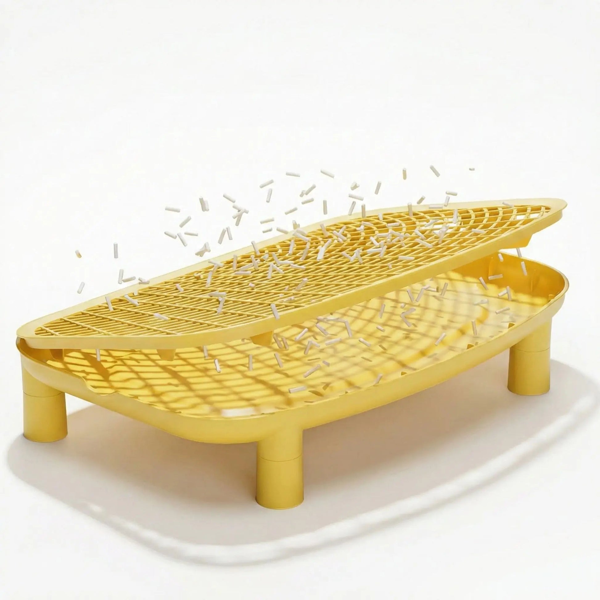 Tapis de litière pour chat presentation avec litiere