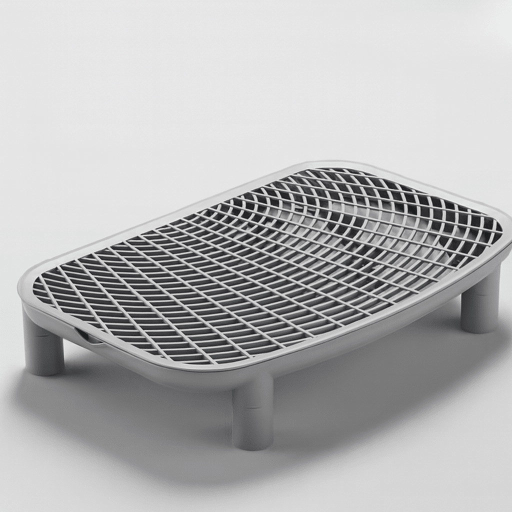 Tapis de litière pour chat couleur gris