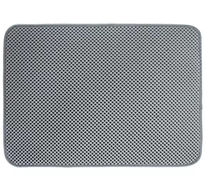 Tapis litière pour chat couleur gris