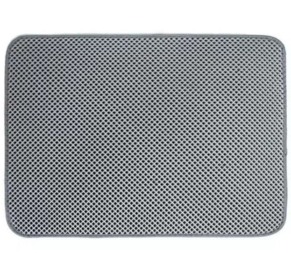 Tapis litière pour chat couleur gris