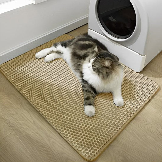 Tapis pour litière chat chat couche sur tapis couleur beige