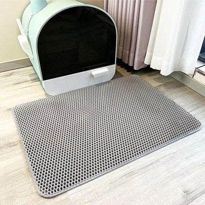 Tapis pour litière chat  tapis couleur gris