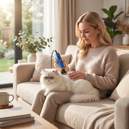 Tondeuse pour chat persan moment de complicité