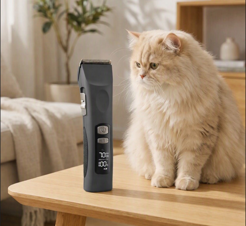 Tondeuse pour Chat Poils Longs |Simplicité et Silencieuse™ - Patte et Moustache