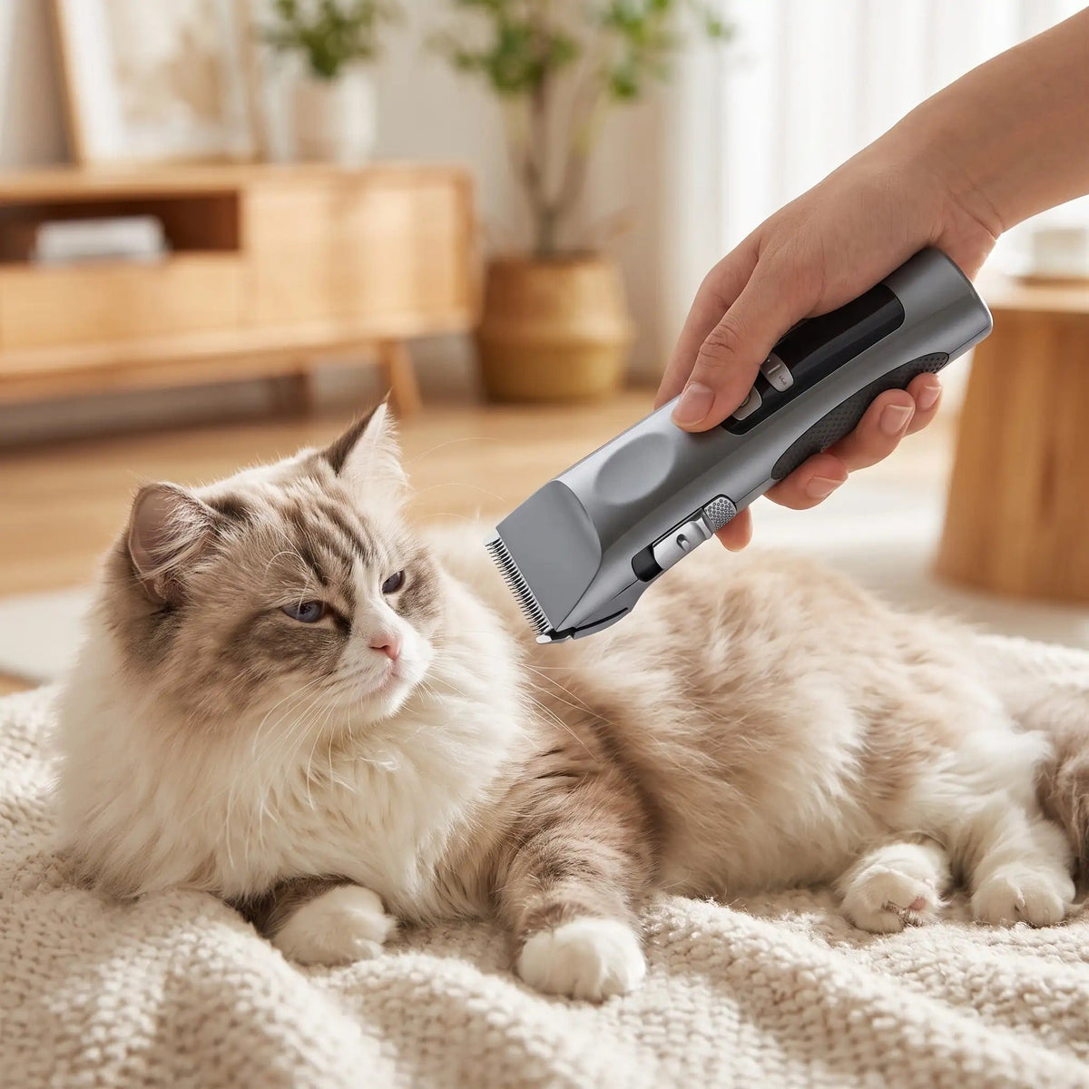 Tondeuse pour chat poils longs confort