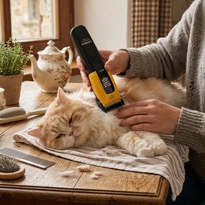 Tondeuse silencieuse pour chat toilettage doux